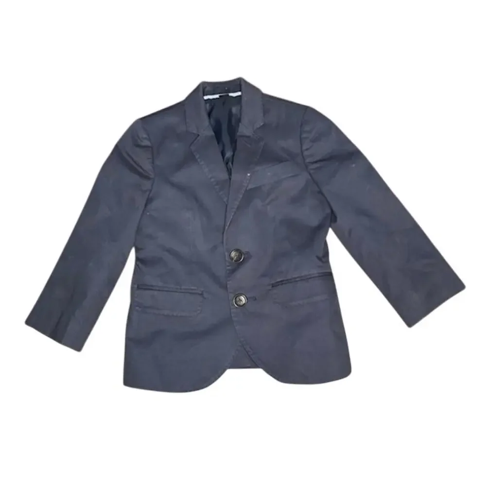 Crewcuts J.Crew Boys Ludlow Blazer & Pants Suit Set Navy Blue Formal Size 3 - Picture 4 of 11